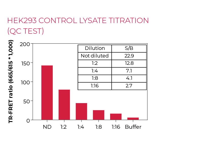HEK293 control lysate titration (QC Test) HEK293 control lysate titration (QC Test)
